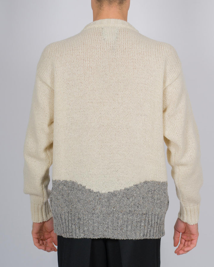 Maglione intarsio foca  panna 