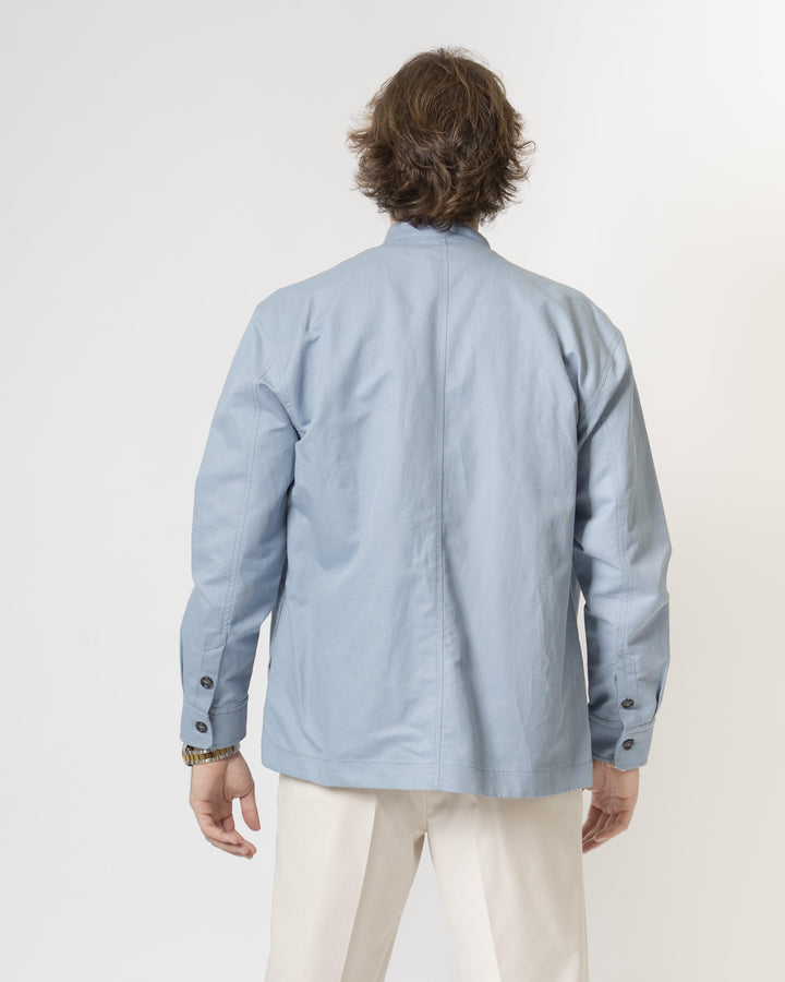 OVERSHIRT COREANA AZZURRA<BR/> 