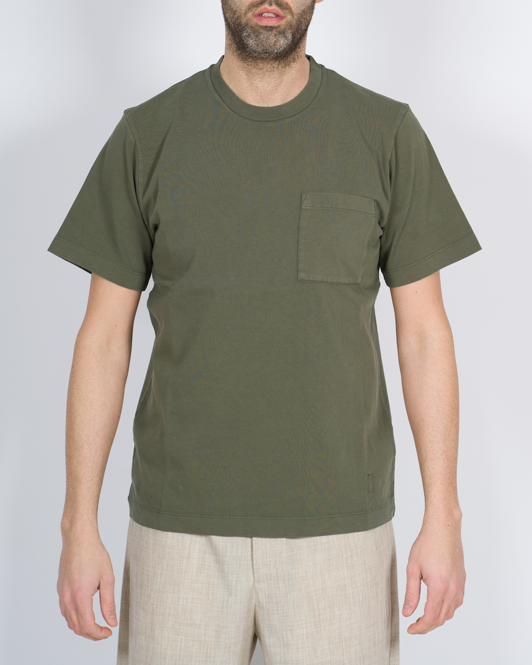 T-shirt taschino cotone verde 