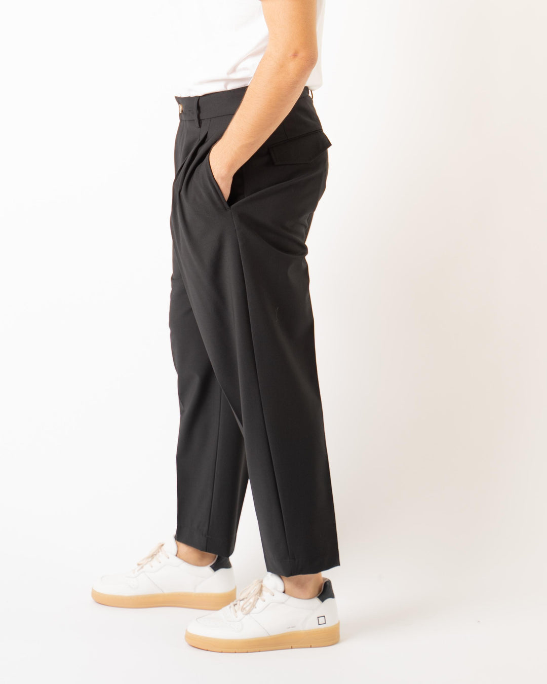 Pantalone Luca Doppia Pence Nero 