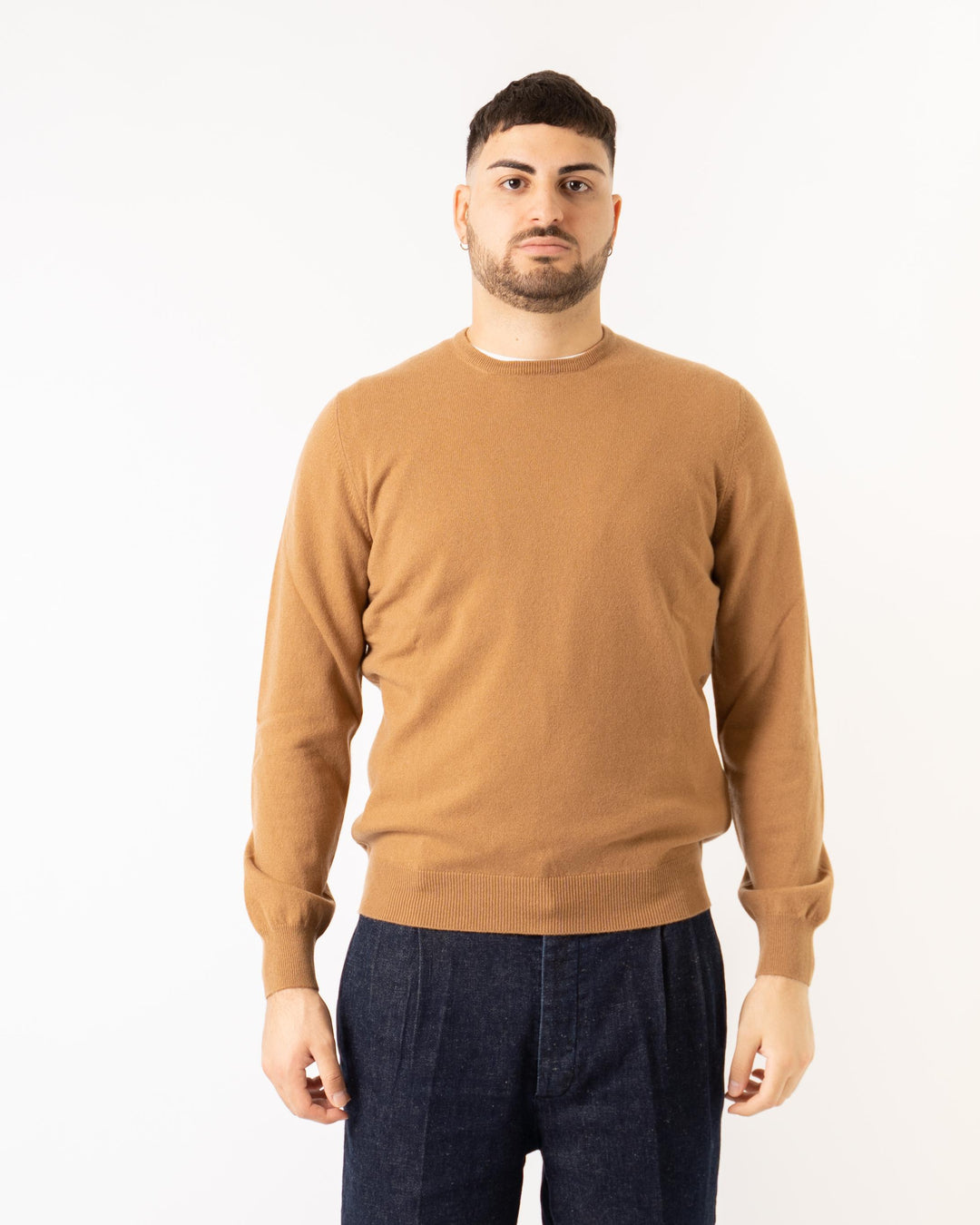 Girocollo Cashmere Cammello 