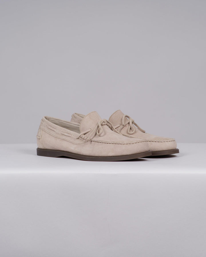 Mocassino Barca Uomo in Suede Beige 
