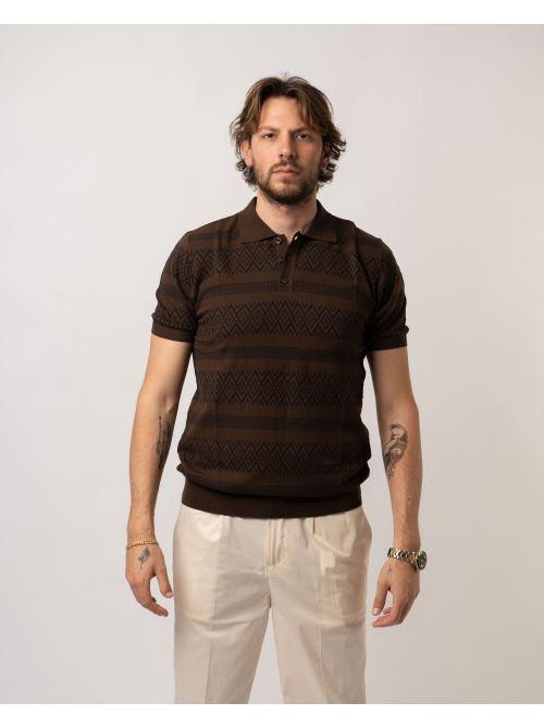 Polo Rombi Marrone 