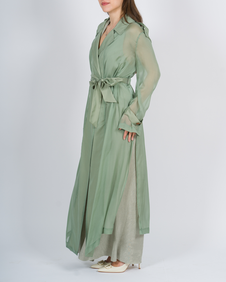 TRENCH CHIFFON VERDE 