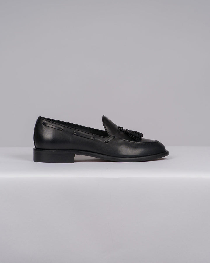 Mocassino Uomo Penny Loafer Nero con Nappine 