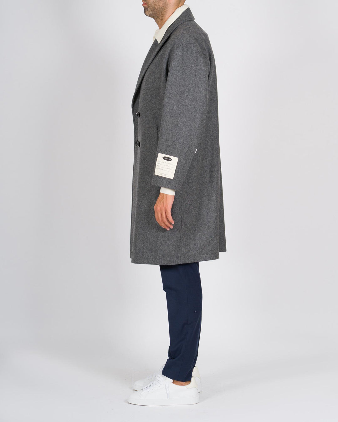 Cappotto over doppiopetto grigio 