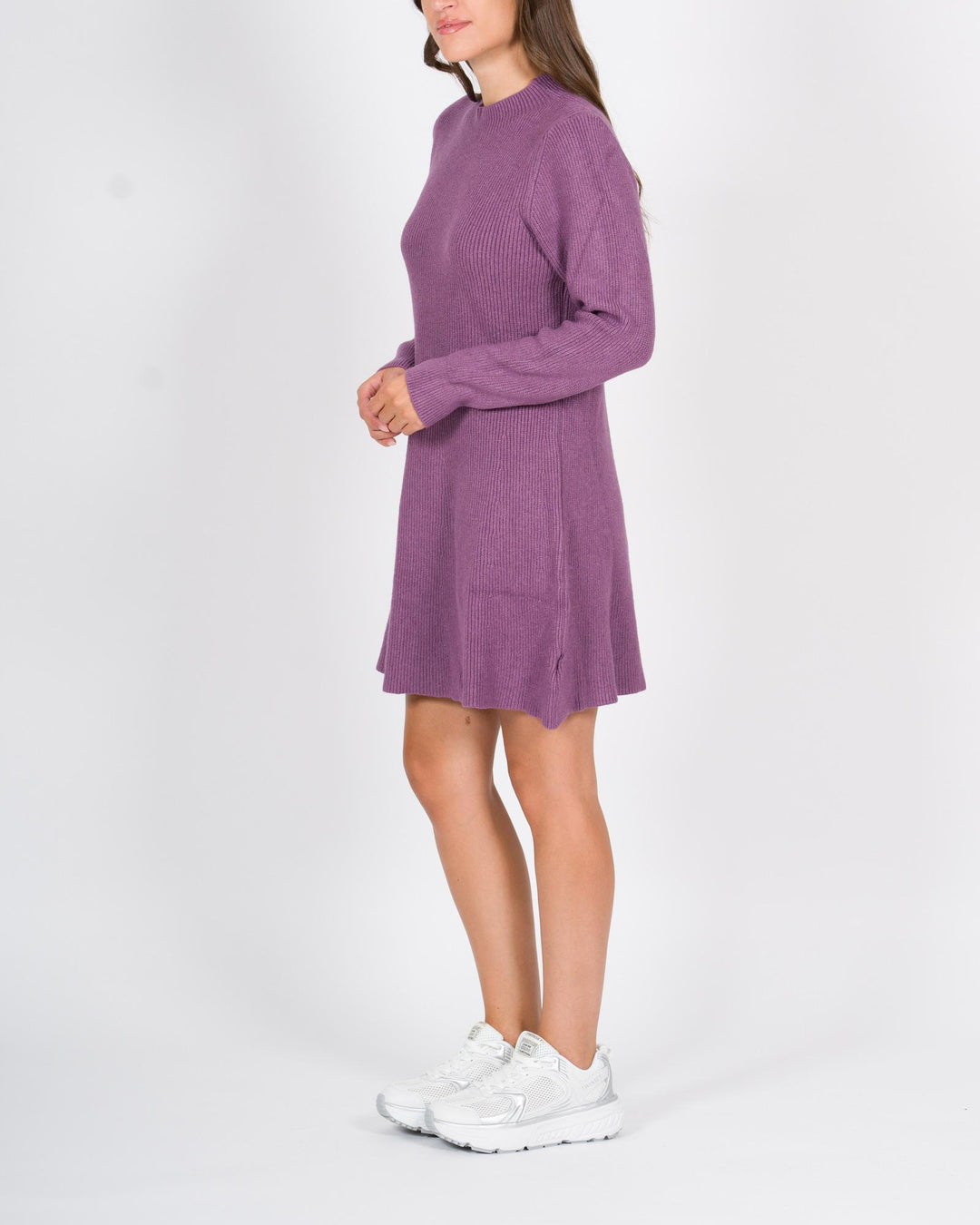 Abito Maglia Costine Melanzana 