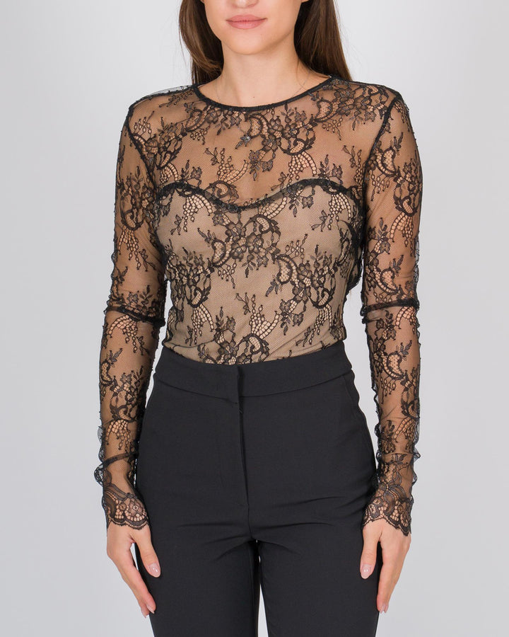 Body pizzo nero 
