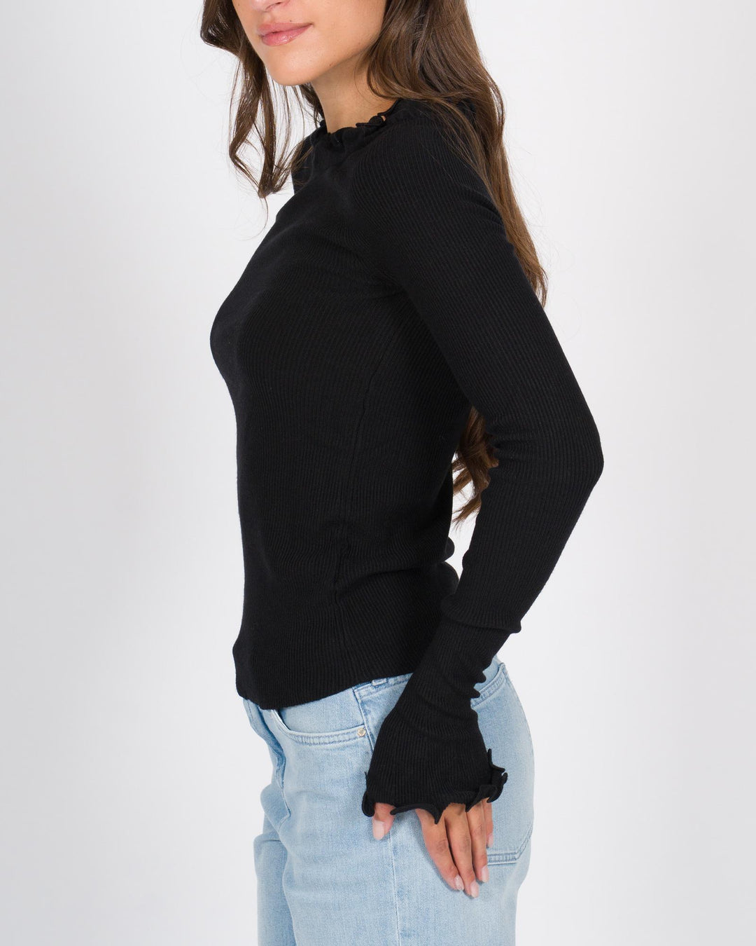 Pullover A Costine Nero 