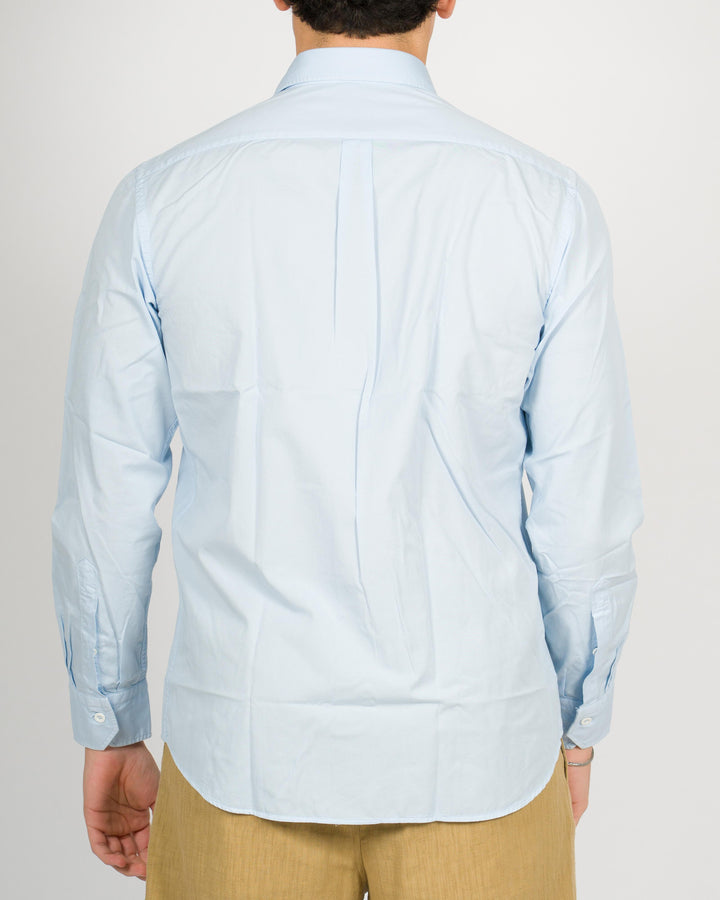 Camicia cotone unito azzurro 
