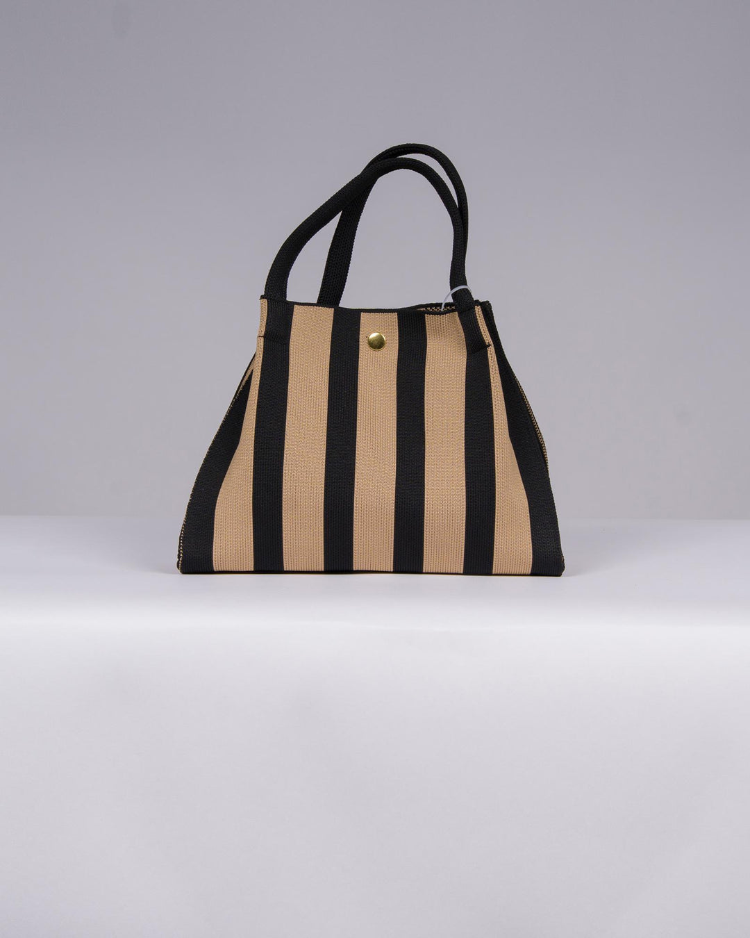 Borsa Rigata Beige e Nero da Donna 