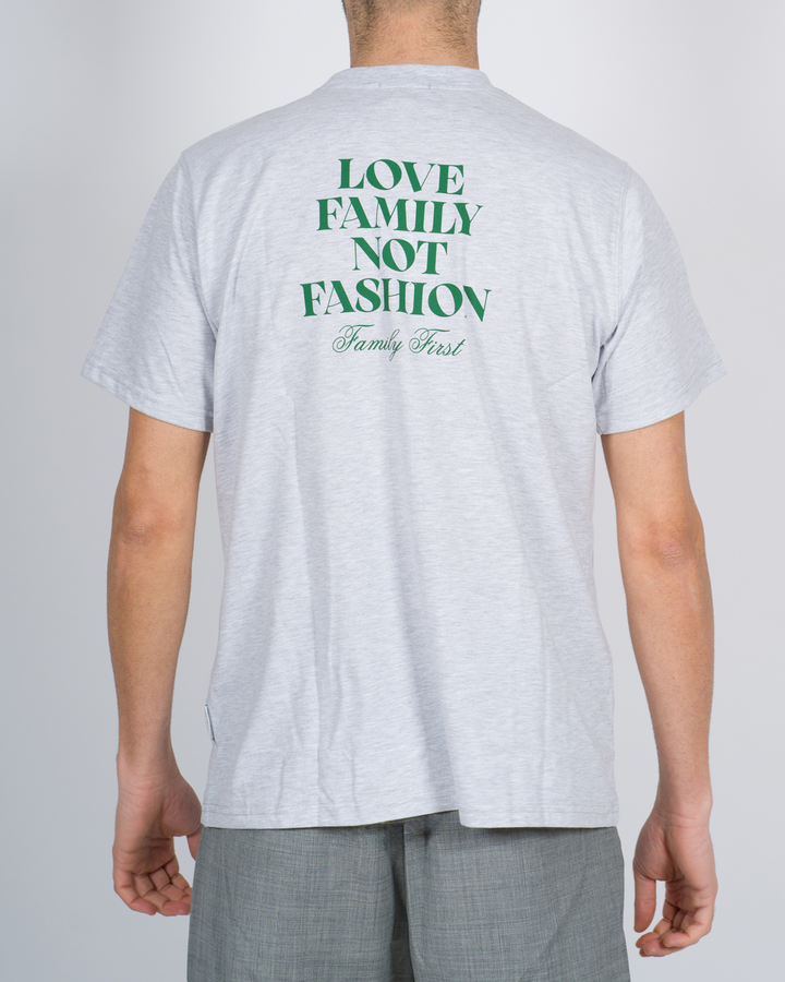 T-shirt Family First bianca grigio 