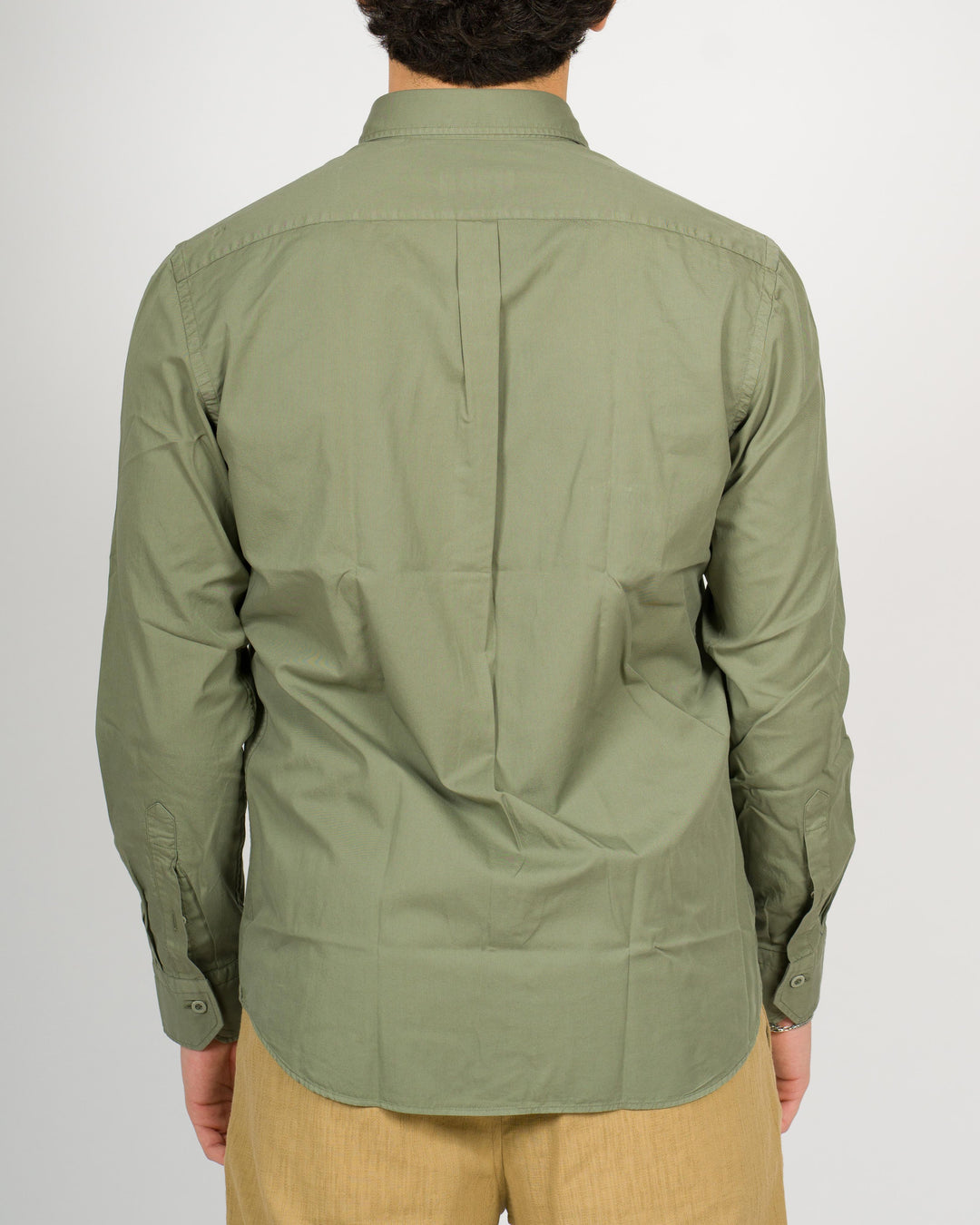 Camicia cotone unito verde 