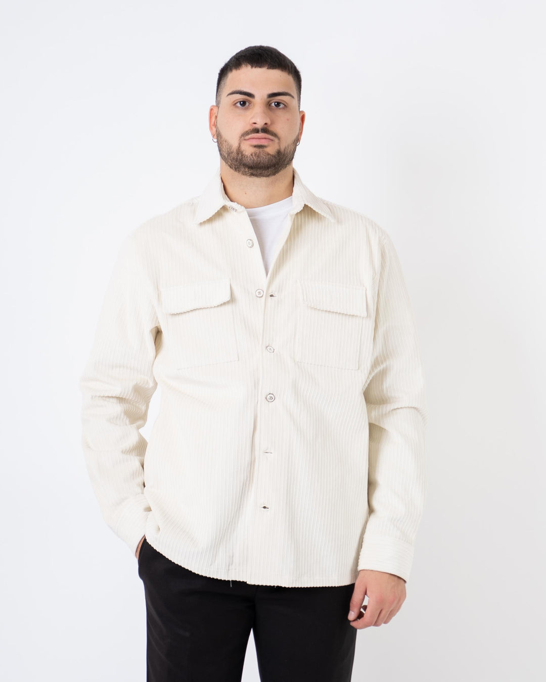 Camicia Over Shirt Panna 