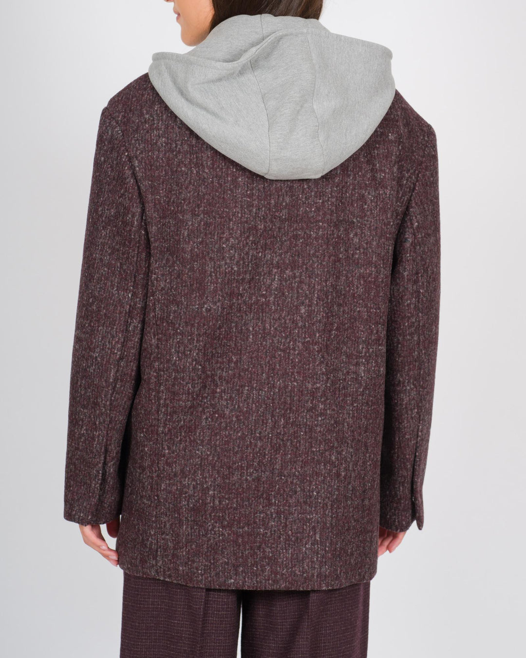 Cappottino con cappuccio bourgundi 