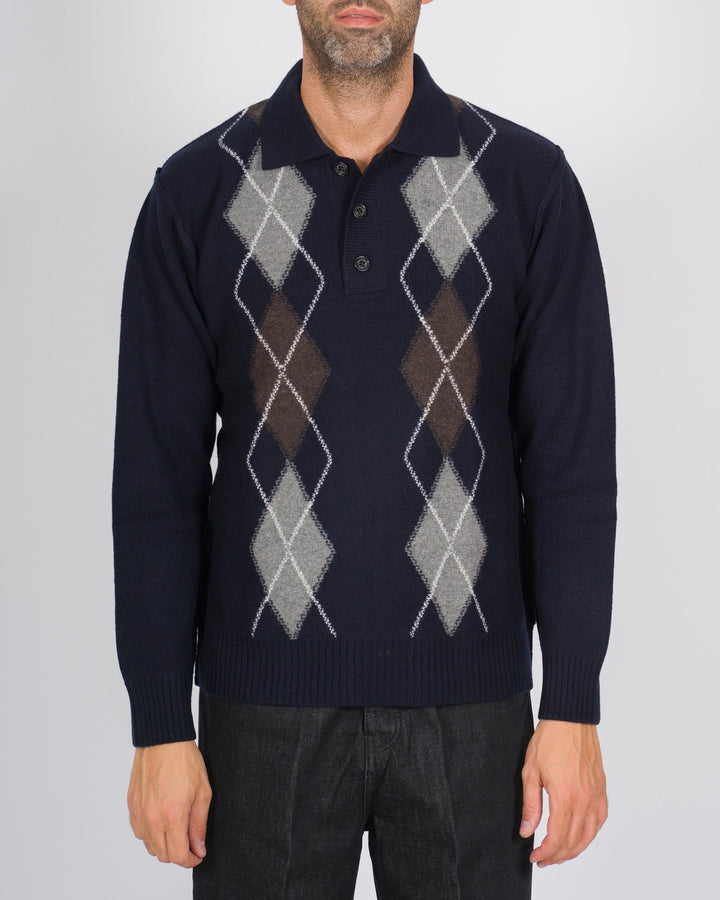 Polo rombi blu 