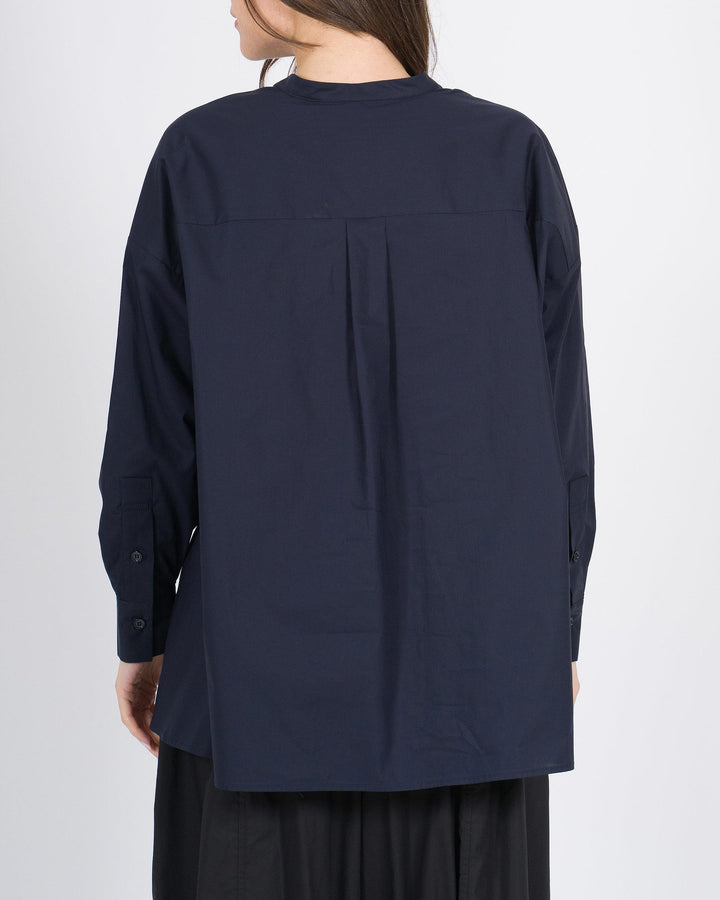 Camicia MEIMEJ Cotone Larga Collo Pistagna blu 