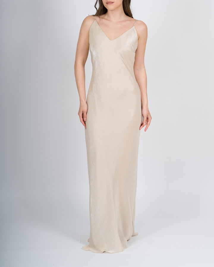 <BR/>Abito lungo scintillante rosa 