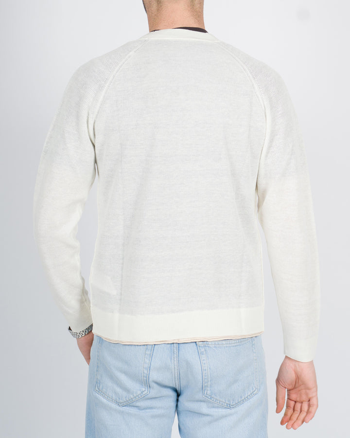 Cardigan raglan panna 
