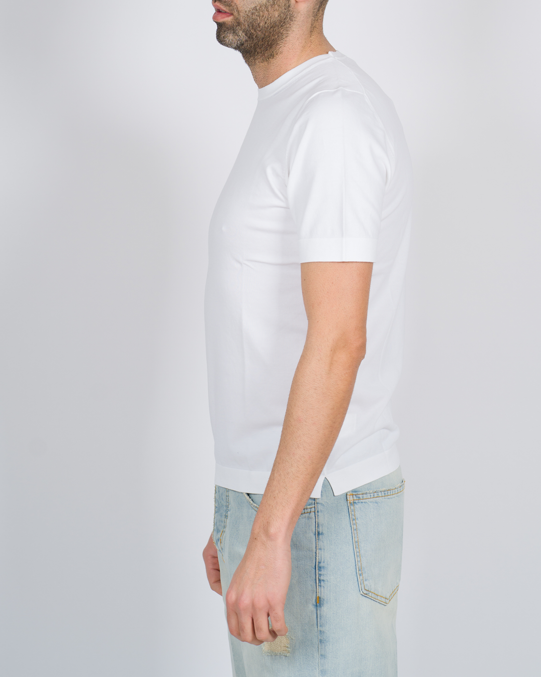 T-shirt cotone crepe bianco 