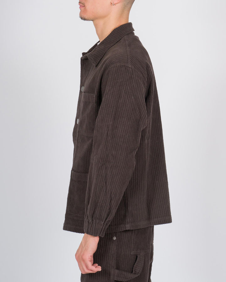 Over shirt in velluto rocciatore marrone 