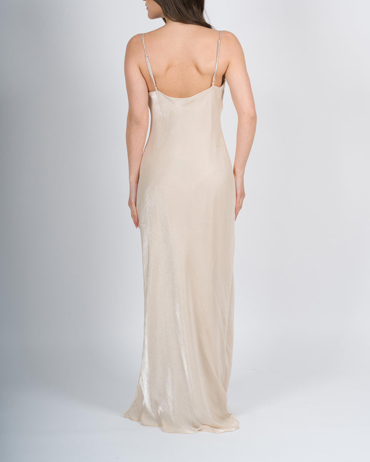 <BR/>Abito lungo scintillante rosa 