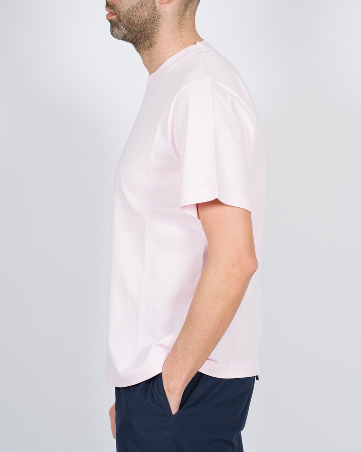T-shirt over cotone rosa 