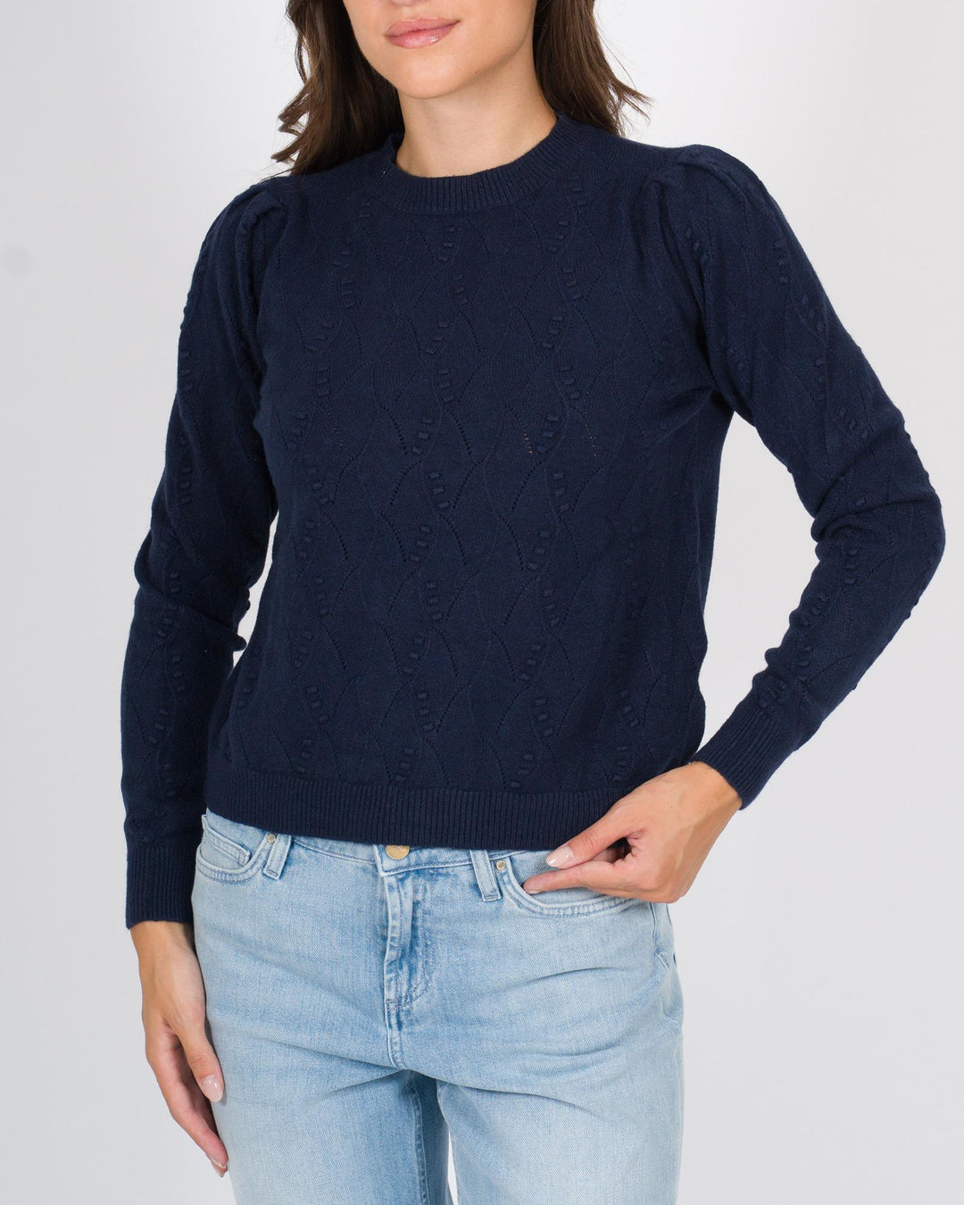 Girocollo Rombi sbuffo Blu 