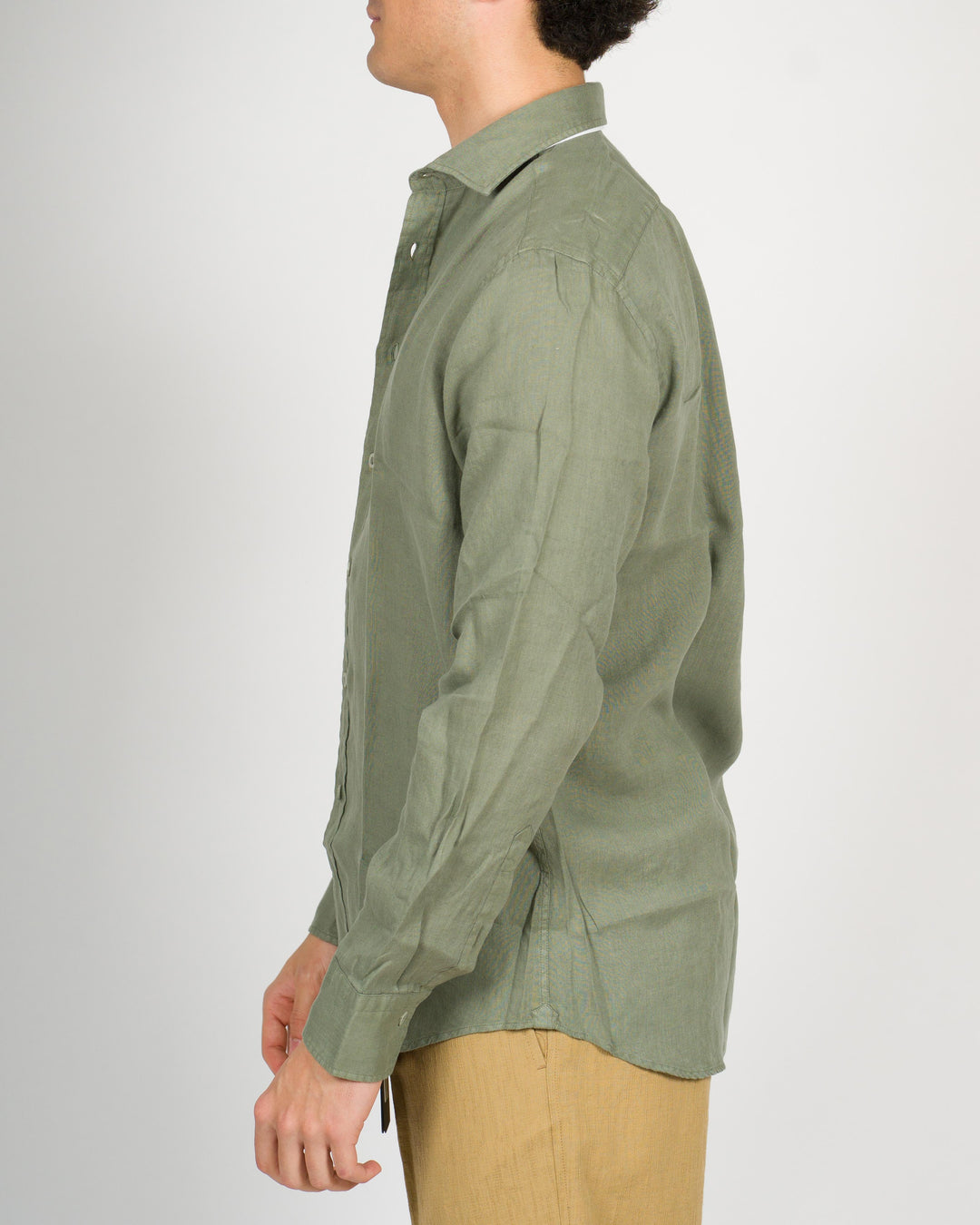 Camicia lino unito verde 