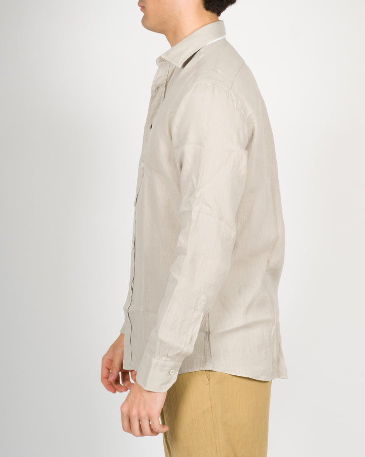 Camicia lino unito beige 