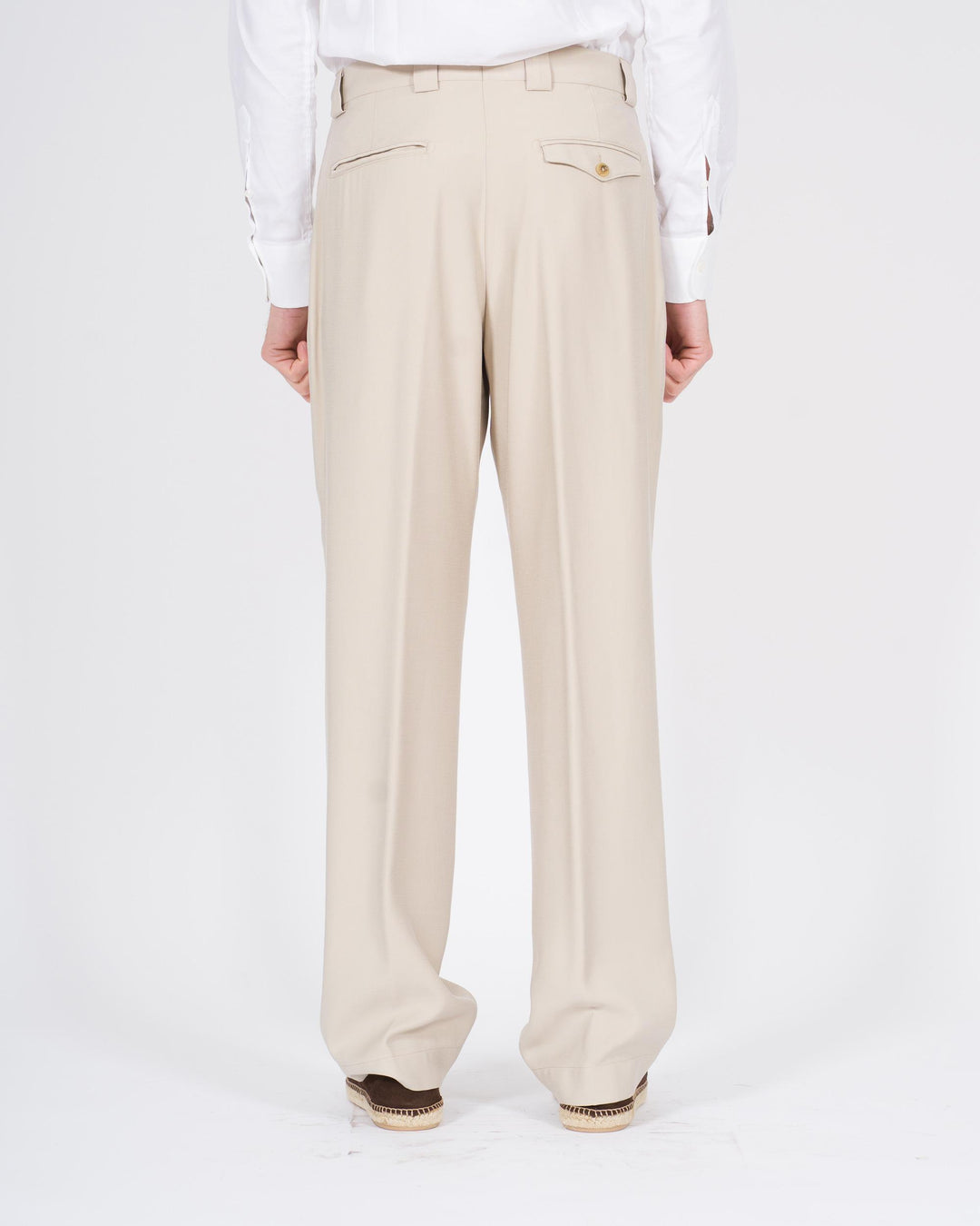 Pantalone Lucano Doppia Pence Beige 