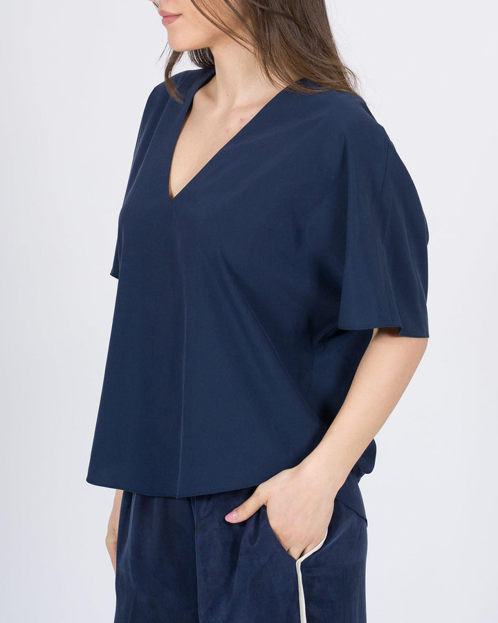 Blusa Access Blu con Scollo a V 