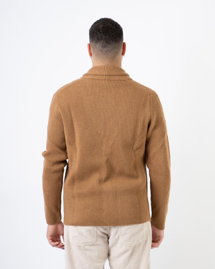 Cardigan Sciallato Cammello 