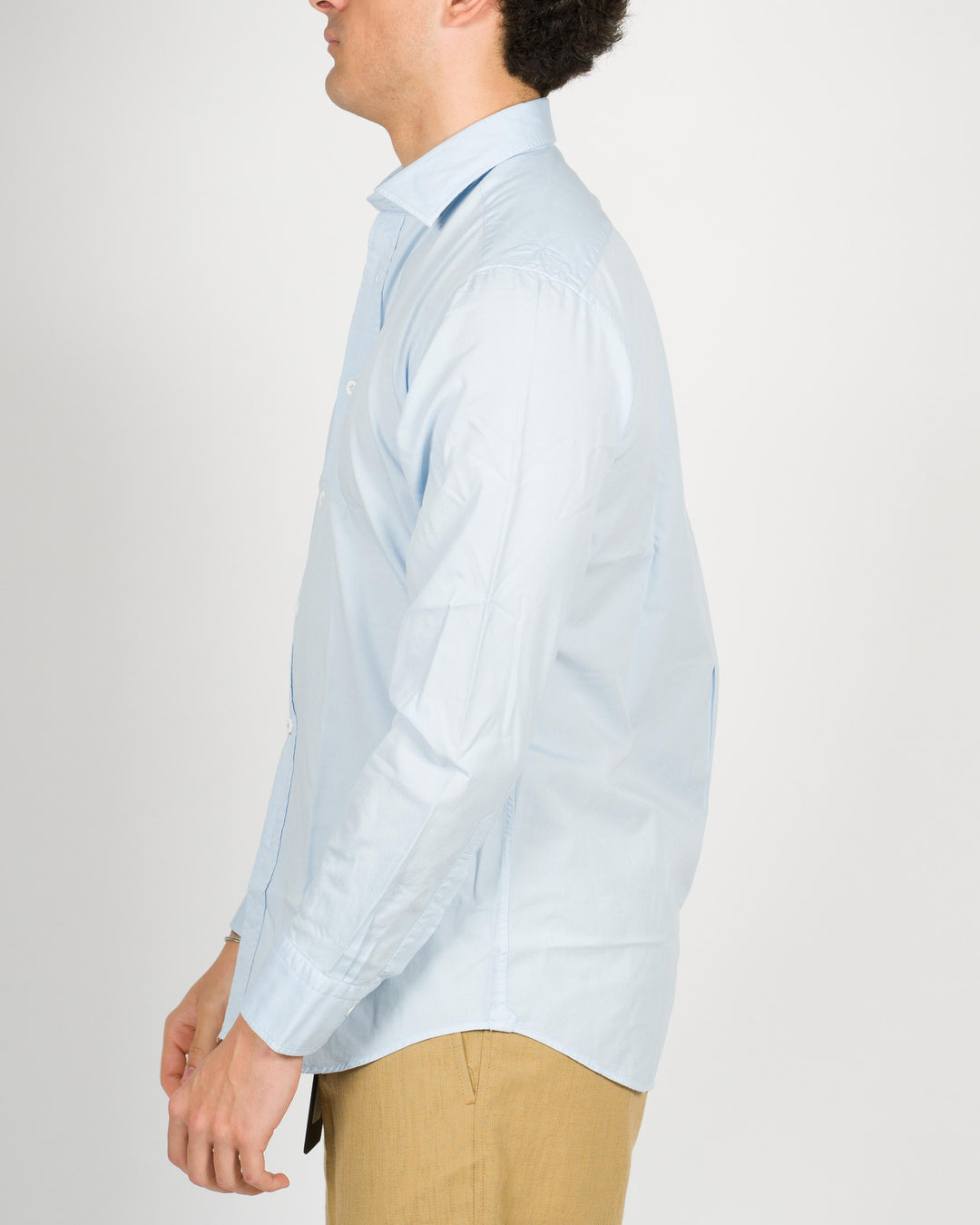 Camicia cotone unito azzurro 