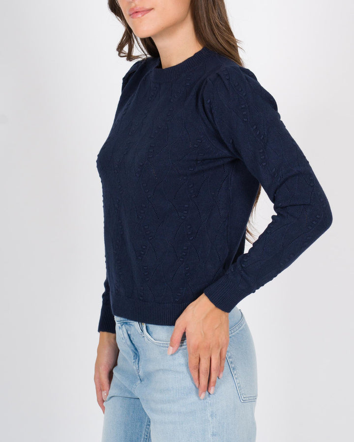 Girocollo Rombi sbuffo Blu 
