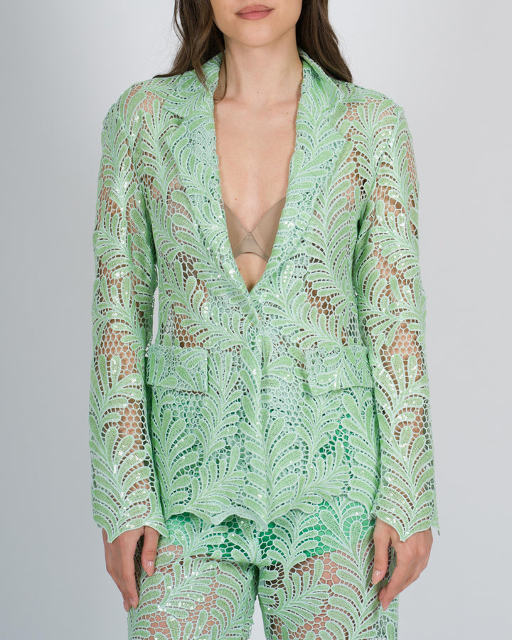 Macrame Lux Blazer verde<BR/> 