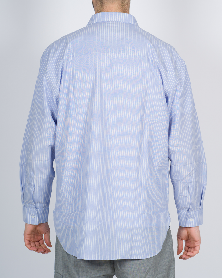 Camicia rigata over azzurra 