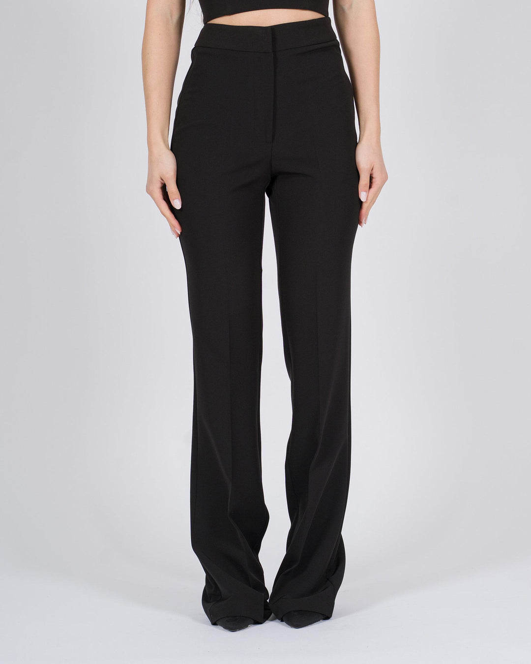 Pantalone ventre piatto silence nero a zampa nero 