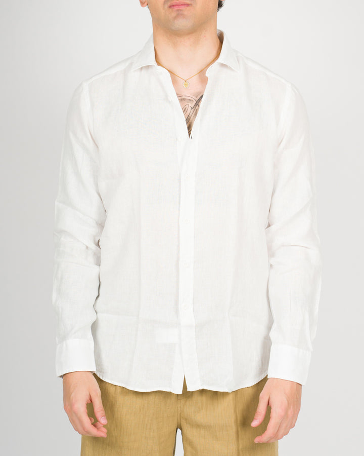 Camicia cotone unito bianca 