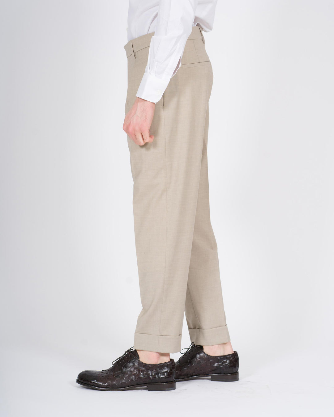 Pantalone Chiaia Misto Lana Beige 
