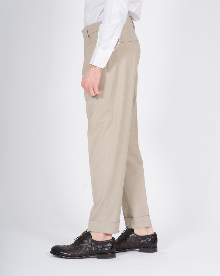 Pantalone Chiaia Misto Lana Beige 