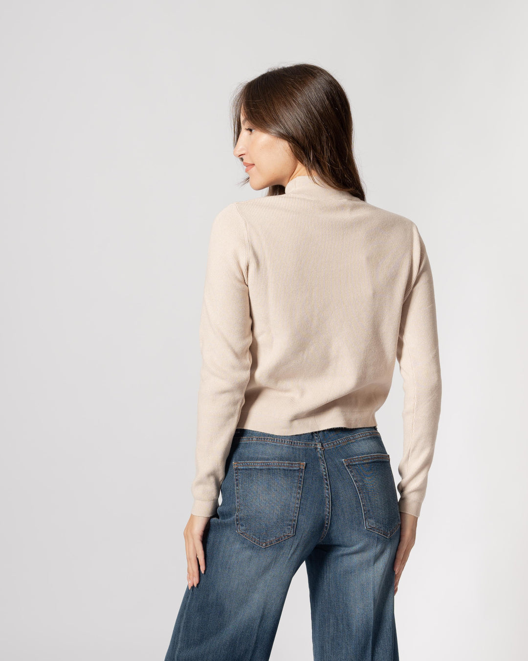 Maglia lupetto goccia beige 