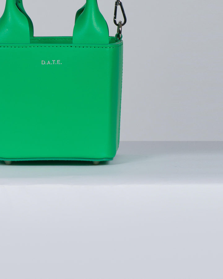 CUBO BAG LEATHER GREEN<BR/> 