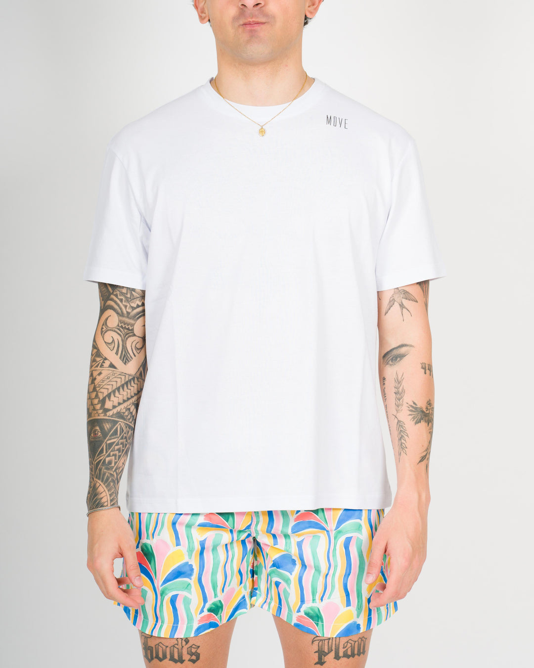 T-shirt Palm print D BIANCO<BR/> 