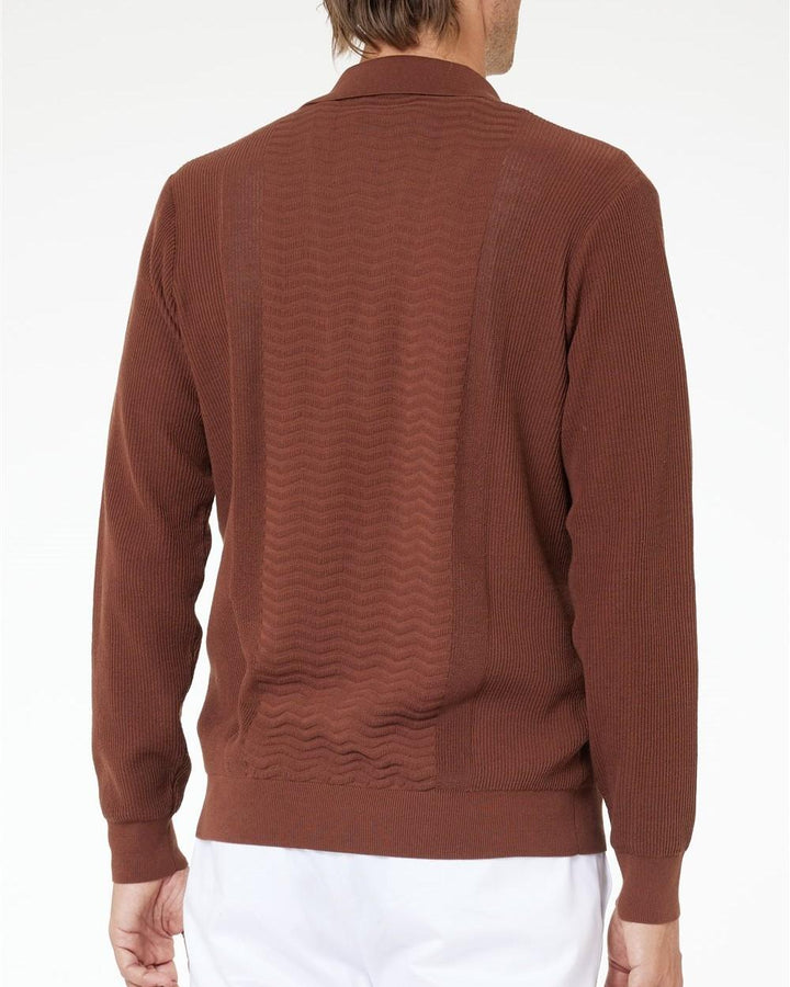 Cardigan Tre bottoni Con tasche Bruciato 