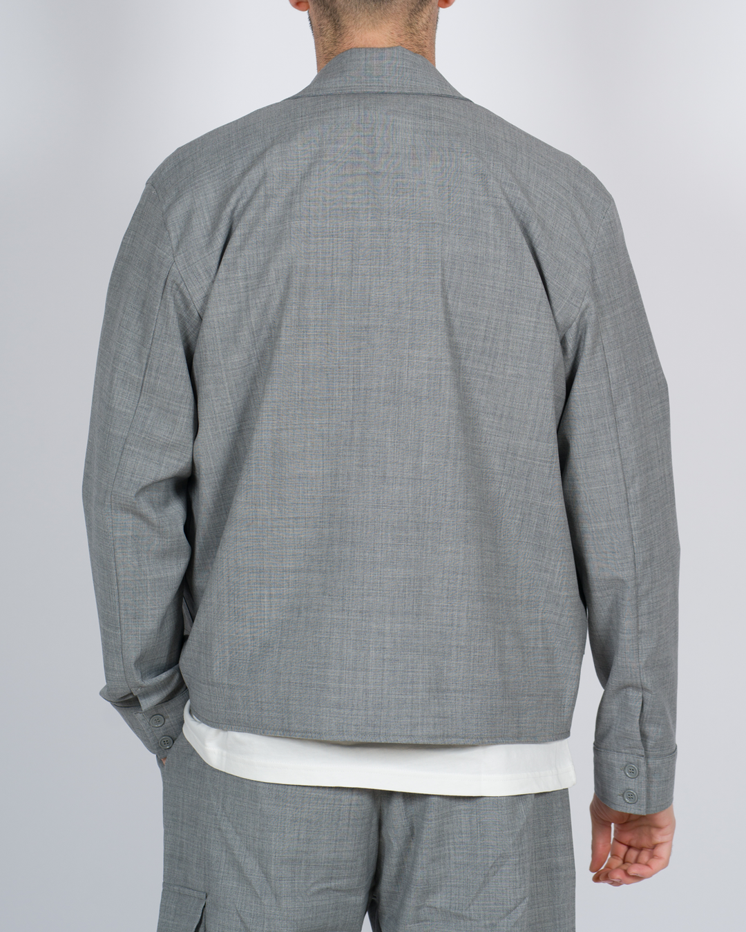 Giacca full zip grigio 