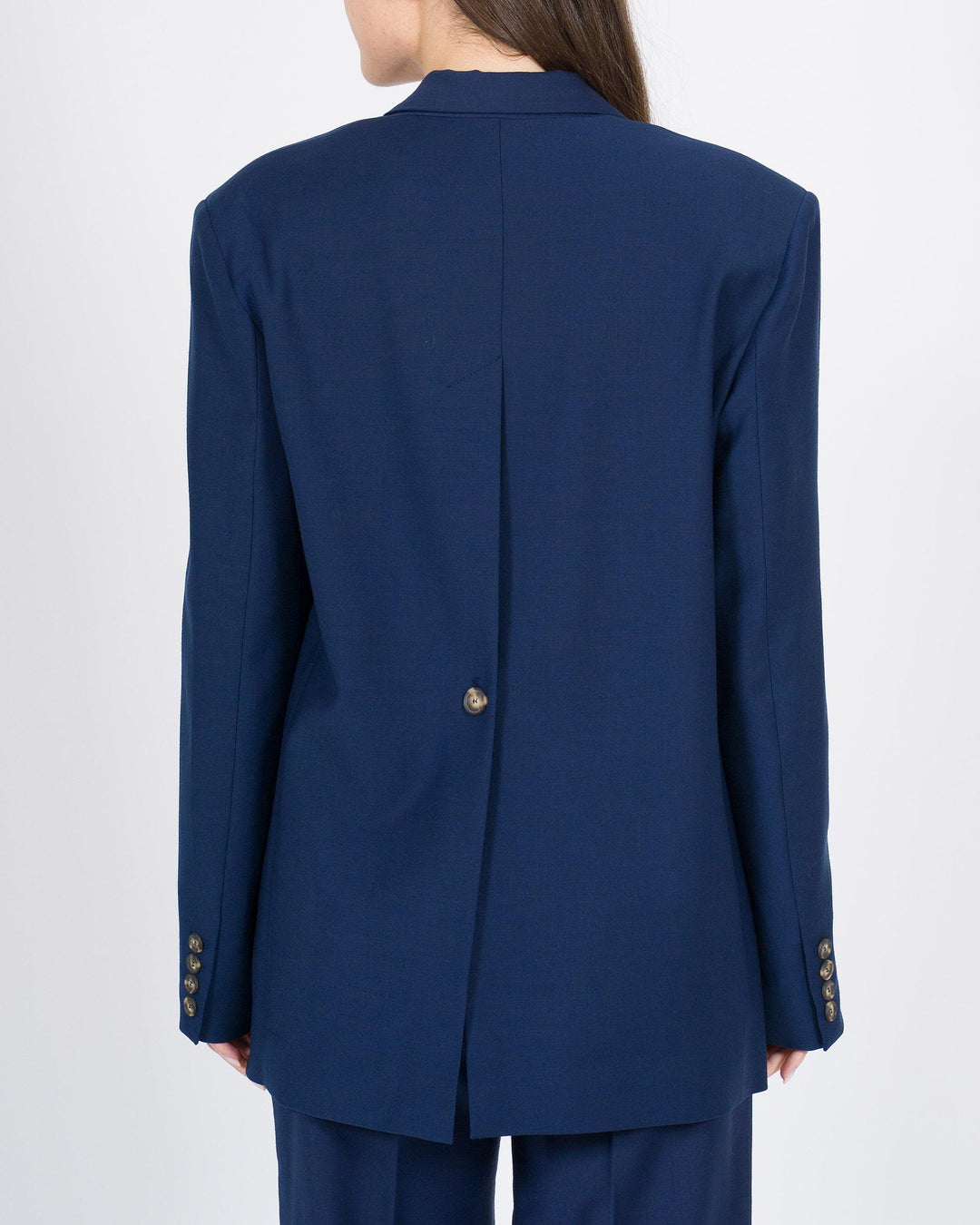 Blazer MEIMEJ  Fresco Lana Monobiettivo con Spacco sul Retro blu 