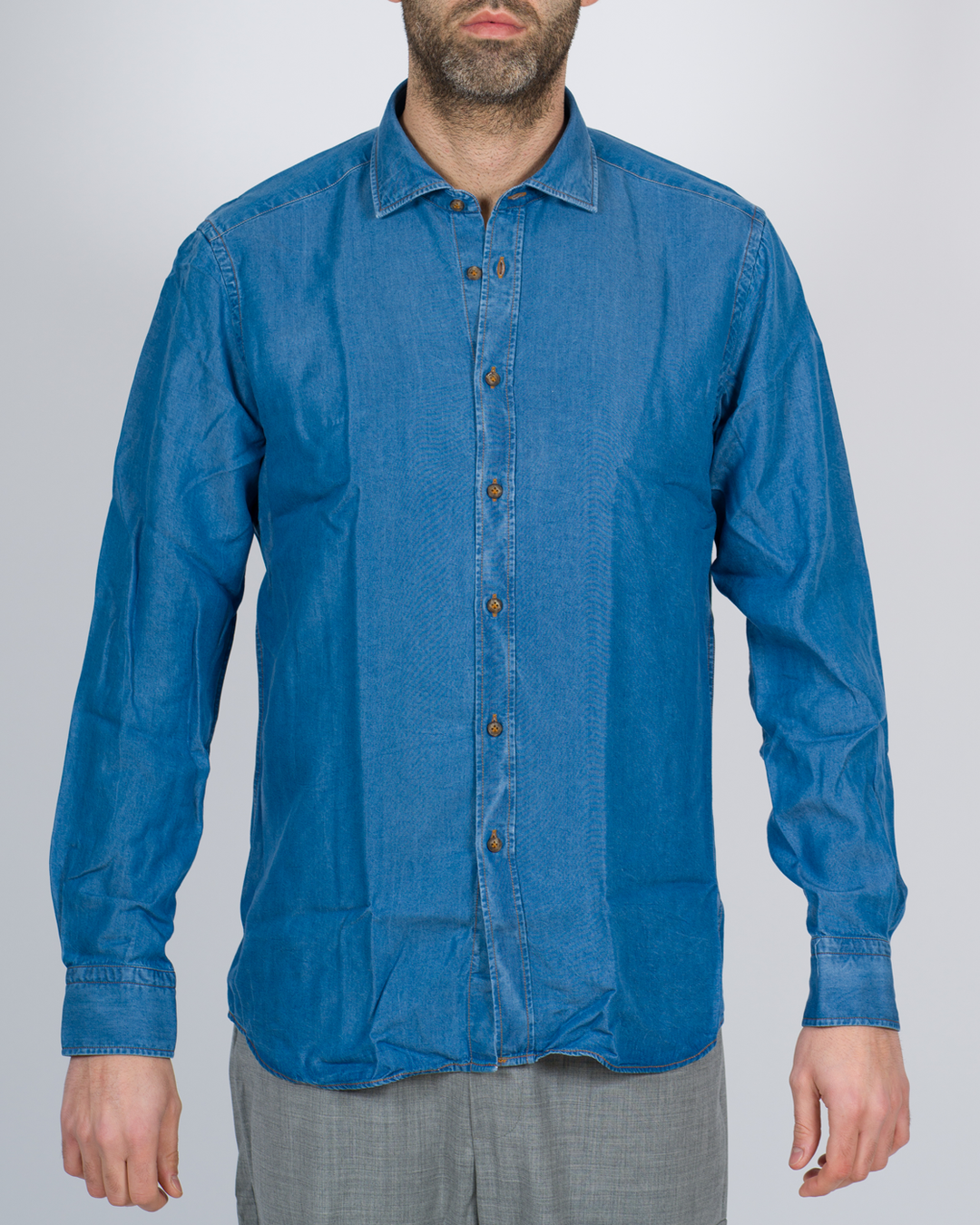 Camicia effetto denim scuro 
