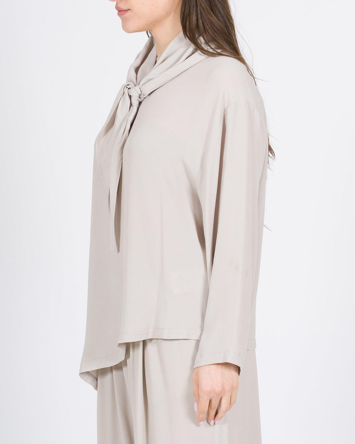Blusa MEIMEJ Seta con Bordi Trapezio 