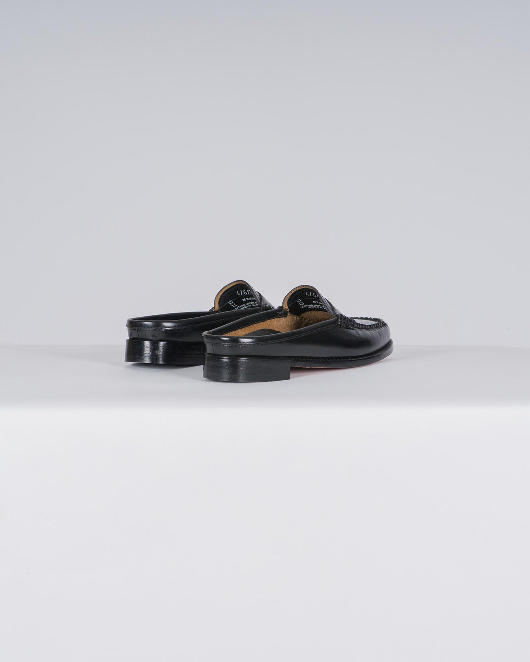 Weejuns Penny Slides Black Leather 